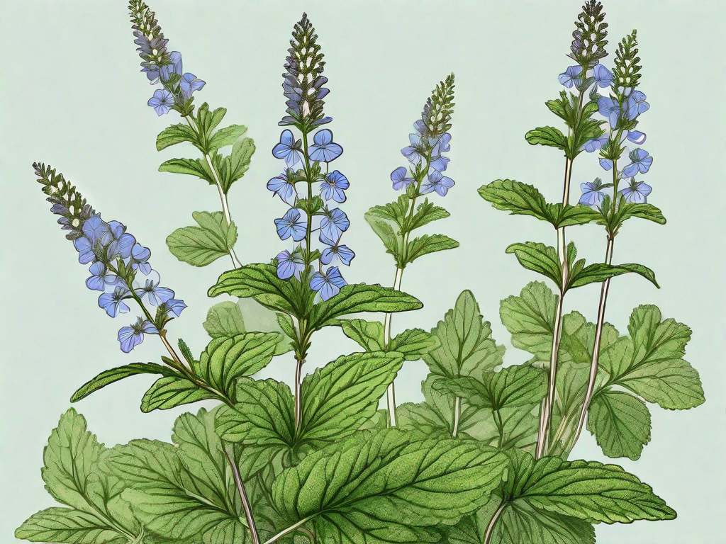 The veronica officinalis plant